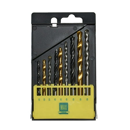 

9 Pcs Drill Kit Wood Iron Concrete 3/4/5/6/8mm Construction Woodworking Drill