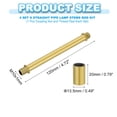 thumbnail image 2 of Uxcell Straight Pipe Lamp Stems Rod Kit, M10 120mm l Rod with Nut, Gold Tone 4 Set, 2 of 6