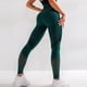 thumbnail image 1 of Mujer fitness leggings yoga costura súper elástico sudor absorbente jogging pantalones de color sólido hueco agujero casual caminando legging verde m Kearding AP004679-14, 1 of 7
