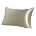 thumbnail image 1 of 19mm Light Brown Silk Pillowcase for Hair Skin Travel/20x14in with Zipper Unique Bargains Funda de Almohada, 1 of 6