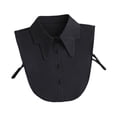 thumbnail image 7 of Black Half Shirt Blouse Top Collar, Soft Decorative Mock Neck Stylish Detachable, 7 of 7
