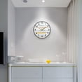 thumbnail image 3 of Abstract Stripes and Dots Wall Clock Modern Decor Acrylic Clock Golden Hands 9.5in, 3 of 12
