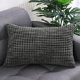 thumbnail image 2 of Unique Bargains Housse de Coussin Décorative en Velours Côtelé Doux Rayé, 2 of 9