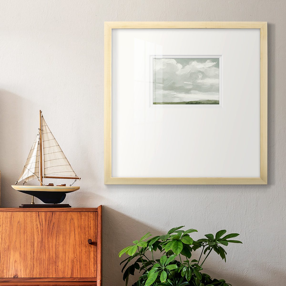 Gray Stone Sky IIIPremium Framed Print