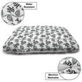 thumbnail image 3 of Fish Pet Bed, Exotic Anemone Swimming Undersea Seashells Funky Deep Ocean Monochrome Art, Resistant Pad for Dogs and Cats Cushion with Removable Cover, 24" x 39", Charcoal Grey White, by Ambesonne, 3 of 4