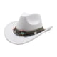 thumbnail image 1 of Sonducket Sombrero de vaquero occidental hueco de lana para niños, ligero y cómodo, para un estilo lindo y moderno Sombreros Blanco, 1 of 6