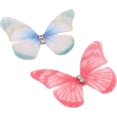 thumbnail image 4 of GFDYREE 20Pcs Double Layer Ribbon Organza Fabric Butterfly Mixed Color Flowers Bows for DIY Craft Wedding Appliques Beading, 4 of 5