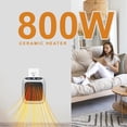 thumbnail image 3 of Ontel Handy Heater Turbo - Salida de pared con termostato ajustable, temporizador programable de 12 horas, apagado automático, silencioso, ahorro de espacio, cerámica (el embalaje puede variar), 3 of 5