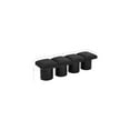 thumbnail image 3 of Meridian Furniture Pavilion Black Boucle Fabric Bench, 3 of 7