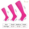 thumbnail image 6 of 3 Pairs Unisex Baseball/Softball Socks Youth Adult Over-the-Calf Knee High Socks, Pink, 6 of 10