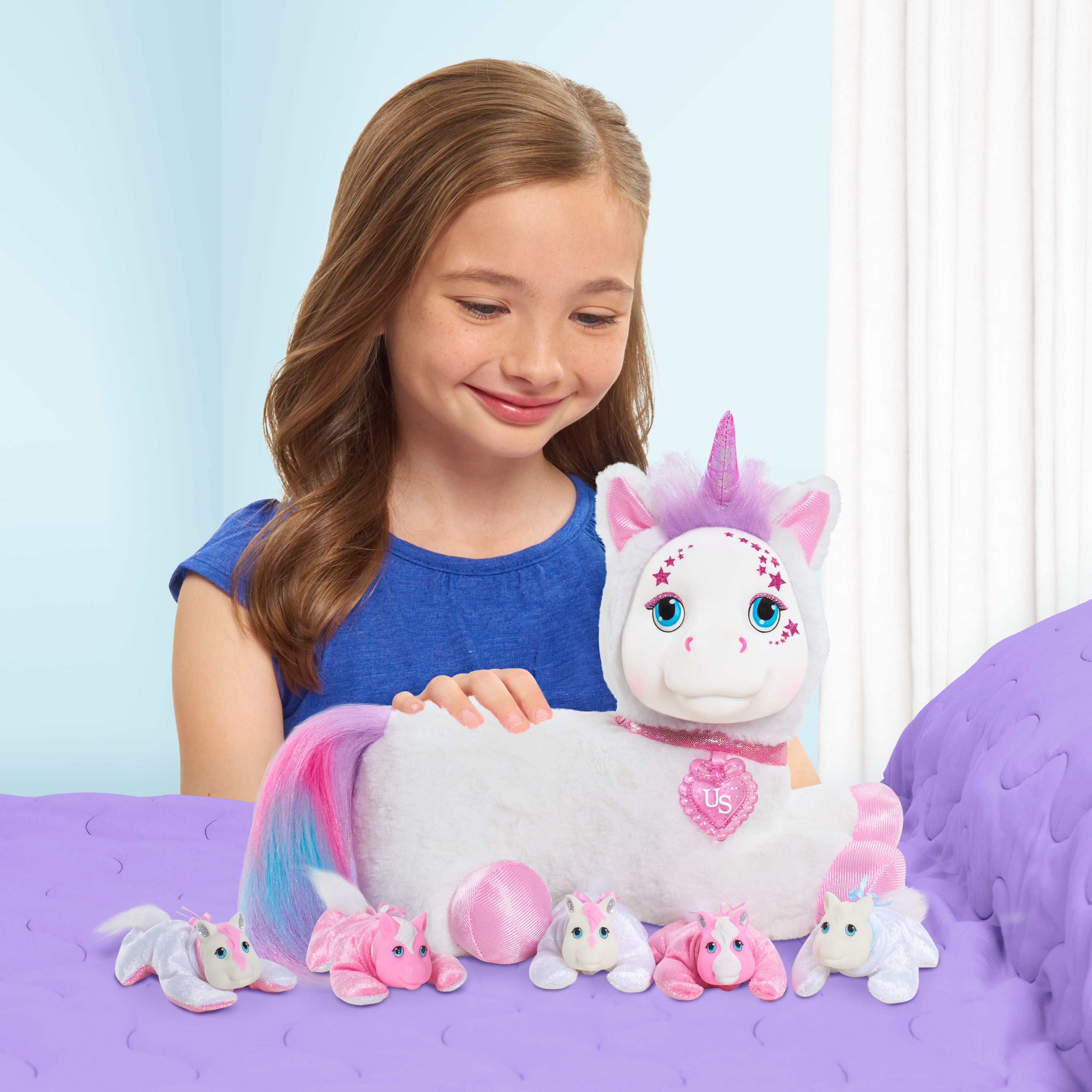 Unicorn Surprise Aria, White, Stuffed Animal Unicorn and Babies, Toys for Kids,  Kids Toys for Ages 3 Up, Gifts and Presents