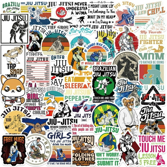 Juego de pegatinas Jiu Jitsu, 50 unidades, calcomanías de vinilo impermeables