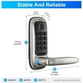 thumbnail image 5 of Keyless-Entry Fingerprint Smart Door Lock: Electric Door Knob, Biometric Handle, App Control, Delayed Auto Lock, Waterproof, Square Fingerprint Module, Emergency Power Interface, For Winter, Humid, 5 of 10