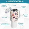thumbnail image 4 of SKYSONIC 40oz Tumbler with Handle and Straw-Double Wall Vacuum Reusable Stainless Steel Insulated Water Bottle Mothers Day GiftsCat Pattern Cute, 4 of 7