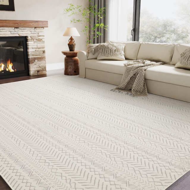 D Boho Area Rug for Living Room Machine Washable Rug Non Slip Carpet Soft Living Room Rug Room Decor Rugs for Bedroom Kids Playroom