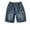 Blue, variant on Mens Jeans Casual Elastic Waist Drawstring Straight Leg Denim Shorts Summer Loose Outdoor Streetwear Mens Jorts Blue L
