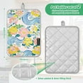 thumbnail image 6 of Yayeee Pot Holders Kitchen Heat Resistant with Pocket 7"x9.8" Cotton Oven Cooking Hot Pads, Blue Floral Wave, 6 of 7