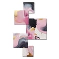 thumbnail image 3 of Designart "Swirls in Gold and Pink Ink II" Abstract Marble Living Room Set, 3 of 5
