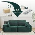 thumbnail image 6 of SEENYOO 84.25" Lounge Sofa, Living Room Couch; Memory Foam Compressed Sofa, 2-Seater Cloud Sectional, Extra Deep Loveseat, Corduroy, No Assembly, Green, 6 of 14