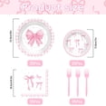 thumbnail image 2 of Set de artículos de fiesta Jremreo Pink Ribbon Bow para 25 personas, 2 of 7