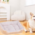 thumbnail image 1 of Sofá cama para perros pequeños Yinane cama para cachorros lavable terciopelo amarillo 60 cm x 45 cm, 1 of 8