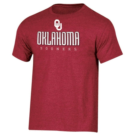 - Men's Russell Crimson Oklahoma Sooners Basic Logo Crew Neck T-Shirt