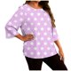 thumbnail image 3 of TaTaai Plus Size Gradient Print T-Shirt, Women's Long Sleeve Round Neck Top, Casual Loose Fit Blouse, Soft Home Wear, All Seasons Daily Attire Gift, 3 of 6
