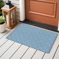 thumbnail image 4 of Entryway Rug 2'x3', Haze Blue Plaid Small Rug for Kitchen Bathroom Door Mat Indoor Entrance, Farmhouse Modern Abstract Striped Non-Slip Area Rugs Floor Mats Carpet Front Door Rugs, 4 of 8
