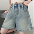 thumbnail image 5 of Kids Girls Jean Shorts Bermuda Jorts Casual Pants for Teens Junior High Students Summer Denim Shorts with Pockets 5-16 Years, 5 of 6