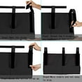 thumbnail image 4 of Bedside Storage Caddy/Bedside Hanging Storage Bag for Headboards Bunk Beds Dorm Rooms Book Phone Magazine Holder (Black), 4 of 7