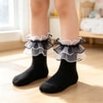 thumbnail image 6 of CHCNHAC 3 Pairs Baby Girl Lace Socks, Black Cotton Ruffle Socks for Infants, Soft Princess Frilly Socks for Ballet Dance & Photo Props, 6 of 6