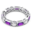 thumbnail image 3 of 5.00 Ct Beautiful Natural Diamond Amethyst Gemstone Engagement Eternity Band for Ladies Solid 18K White Gold Size 11 by Diamond-Capitals, 3 of 8