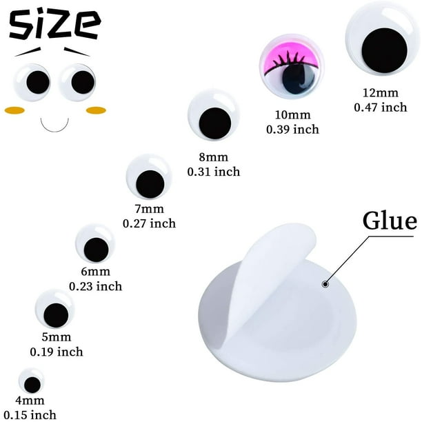 Googly Eyes for Crafts, 700Pcs Self Adhesive Jiggle Craft Eyes with  Muticolors and Sizes for DIY 