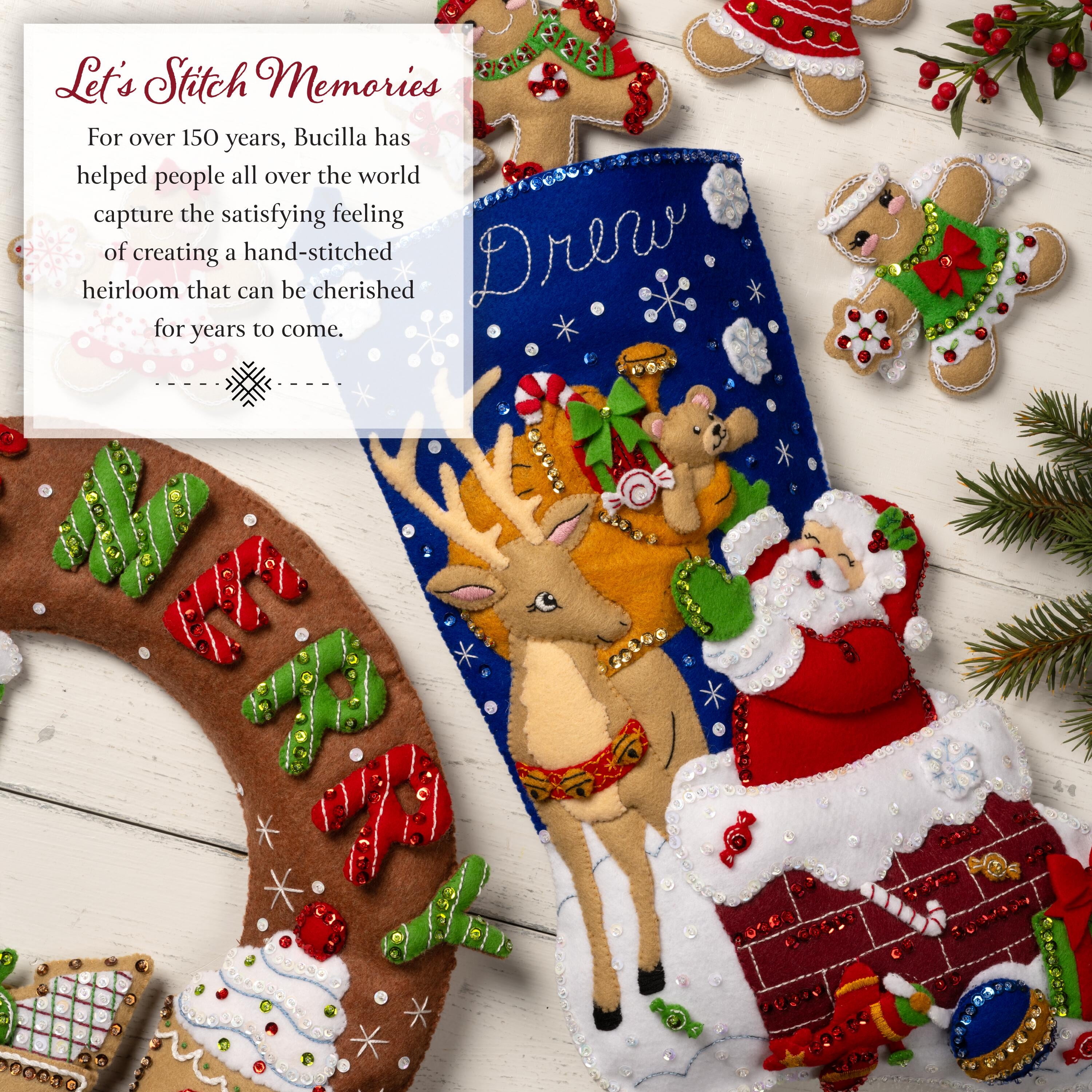 Bucilla Christmas Nativity 18 in Multicolor Felt Stocking Kit