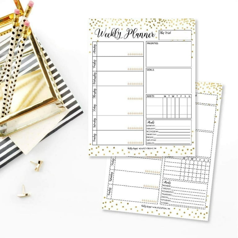 Qilery 30 Pcs To Do List Weekly Goals Notepads Undated Weekly Planner  Notebooks with Inspirational Quotes Coworkers Employee Kraft Calendar  Journals