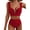 Red, variant on Women Swimsuits Bikinis Sets Bathing Suits 2 Piece Sets High Waisted Bikini Swimming Suits Cut Out Vacation Outfits Black 2XL