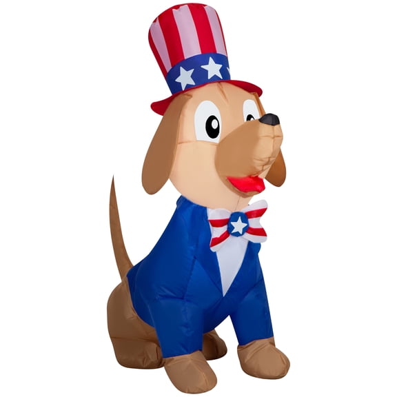 Pooch Airblown Yard Inflatable, Multicolor, 42", Patriotic by Way To Celebrate