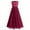 Wine Red, variant on IBTOM CASTLE Flower Girl Dresses Junior Wedding Bridesmaid Prom Party Chiffon Floral Lace Flowy Maxi Princess Pageant Long Communion Gown 11-12 Years Pink