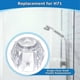 thumbnail image 2 of Shower Faucet Handle Replacement for H71, Shower Handle for Single Handle Tub Faucets,Shower Knob, 2 of 4