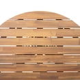 thumbnail image 5 of Christopher Knight Home 47" Round Outdoor Dining Table, Wood Patio Table with Slatted Pedestal Base, Light Teak, 5 of 8