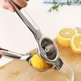thumbnail image 2 of Stainless Steel Lemon Squeezer - Manual Fruit Juicer with Seeds and Pulp Filter - Metal Juicer Press for Juicing Lemons, Limes, Oranges, and Pomegranate, 2 of 6