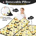 thumbnail image 3 of Rooster and Basket Yellow Pattern Teens Toddler Nap Mat with Pillow, Sleeping Mat Bag for Preschool Daycare 51"x22", 3 of 6