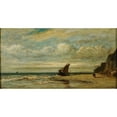 thumbnail image 2 of Jules Dupré 24x14 Black Ornate Framed Double Matted Museum Art Print Titled: Marine (As 1870), 2 of 5