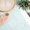 thumbnail image 3 of 1set 1 Box 30Pcs 2'' 3'' 4'' Large Round Acrylic Blanks Ornament Plastic Blank Keychains Bulk White Disc Holiday Clear Christmas Ornaments Blanks for Crafts Keychain Making DIY Deco Painting, 3 of 5