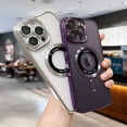 thumbnail image 3 of Magnetic Clear Case for iPhone 13 Pro Max with Camera Lens Protector Strong Magnetic Case Compatible with MagSafe Military Grade Drop Protection Case Cover 6.7 Inch - Purple, 3 of 12
