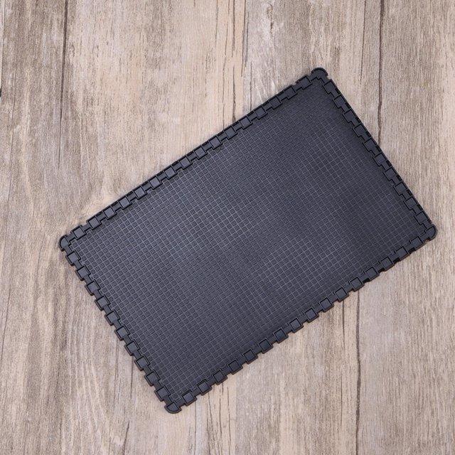 UPGRATOR Automobile Nonslip Mats 1Pcs PVC Black High Temperature Resistance For Car Owners In 7.9x5.1x0.1in