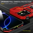 thumbnail image 5 of Feishell Case for iPhone 17 Camera Lens Slide Protection Cover with Ring Holder Kickstand, Armor Heavy Duty Military Grade Shockproof PC Rugged Bumper Case,Red, 5 of 7