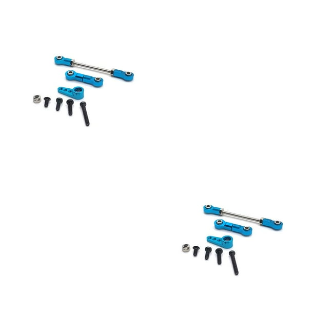 Tholdsy 1 Juego de báscula de brazo de dirección para coches de control remoto, Material Premium, estabilidad de enlace servo pragmática decorativa Azul 2piezas Tholdsy CBP204552