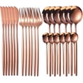 thumbnail image 1 of Juego de Cubiertos Summala 24 piezas Acero Inoxidable oro rosa, 1 of 3