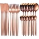 thumbnail image 1 of Juego de Cubiertos Summala 24 piezas Acero Inoxidable oro rosa, 1 of 3